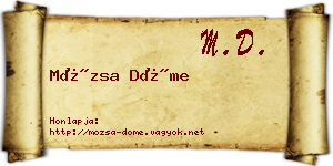 Mózsa Döme névjegykártya